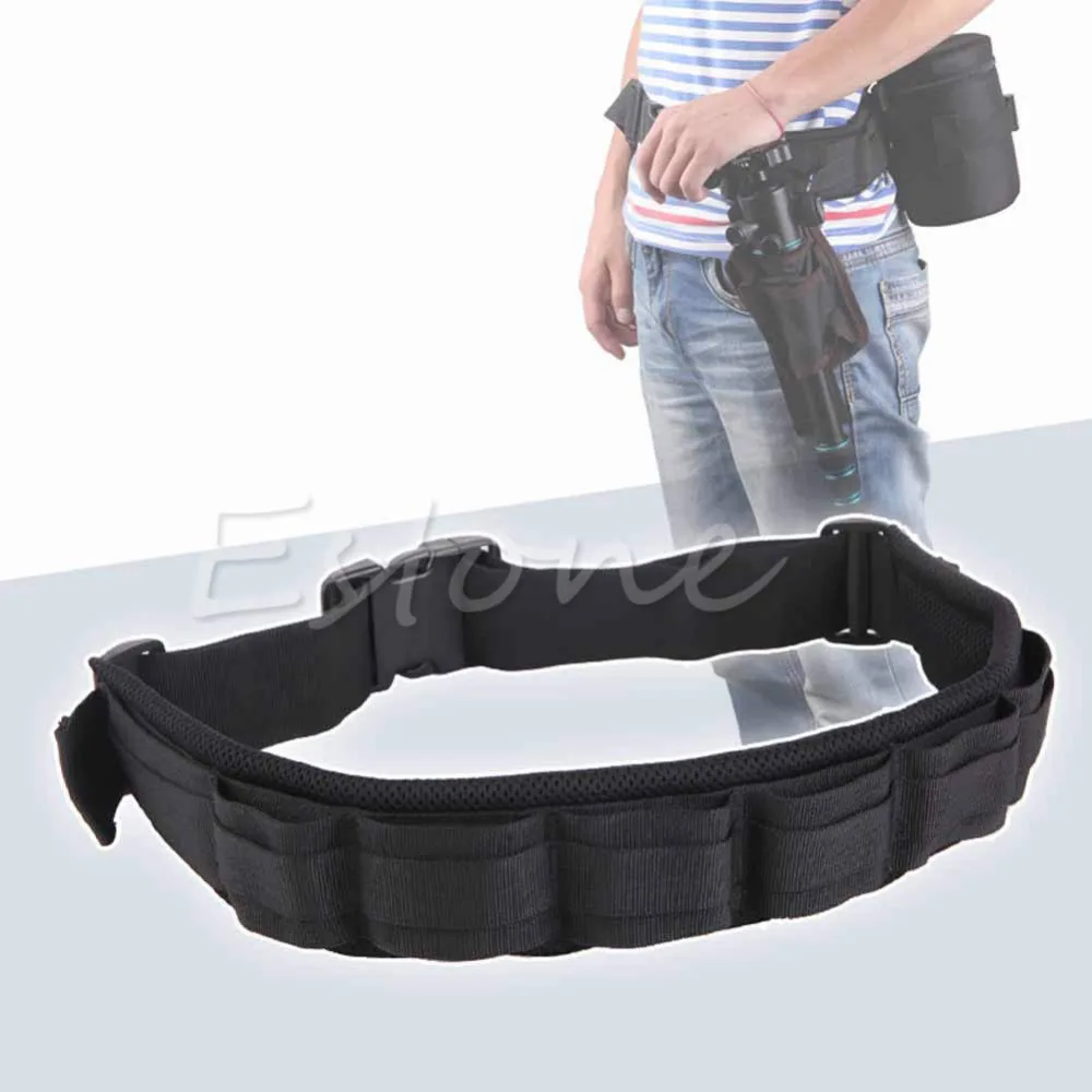 

Camera Adjustable Waist Belt Hang Lens Bag Case Pouch Holder Pack Strap Padded
