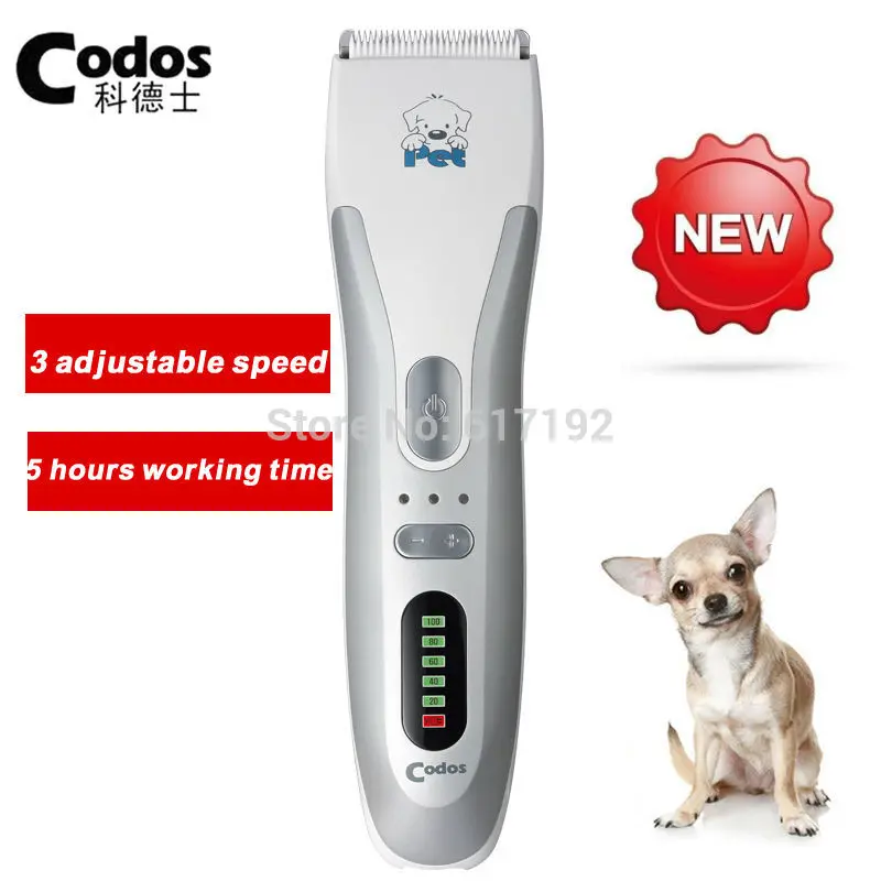

2019 Codos CP8100 Rechargeable Pet Trimmer Dog Hair Clippers Sharp edge Haircut Ceramic Blades Pet Hair Repair Teddy Shaver