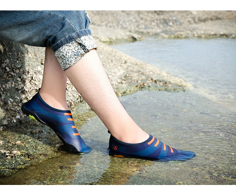 Мужская обувь для плавания для путешествий вверх по реке; пляжная обувь для женщин; ботинки для воды; мягкая резиновая подошва; кожаная обувь; Размеры 35-46