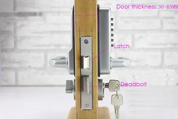 

Lock pick Waterproof lever handle mechanical code door lock with keys,stain nickel OS209B