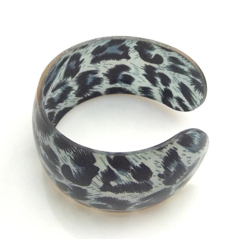 24pcs/pack Leopard Plastic Bangle, Wholesale Fashion Jewelry Bangle, Acrylic Big Bangle 3