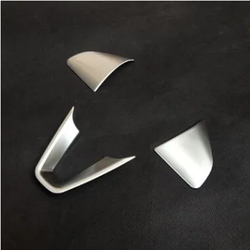 

Free Shipping Brand New For Honda Fit 2014 3PCS High Quality ABS Chrome Car Steering Wheel Cover Trim Car Styling Accessories