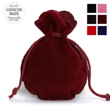 10pcs lot Fashion 7 9cm Velvet font b Bag b font font b Drawstring b font