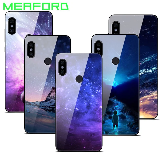 Best Offers For Xiaomi Redmi Note 5 Case Tempered Glass Planet Space Cover Glass Back Case for Xiomi Redmi Note 5 Pro Redmi note5 64GB 32GB