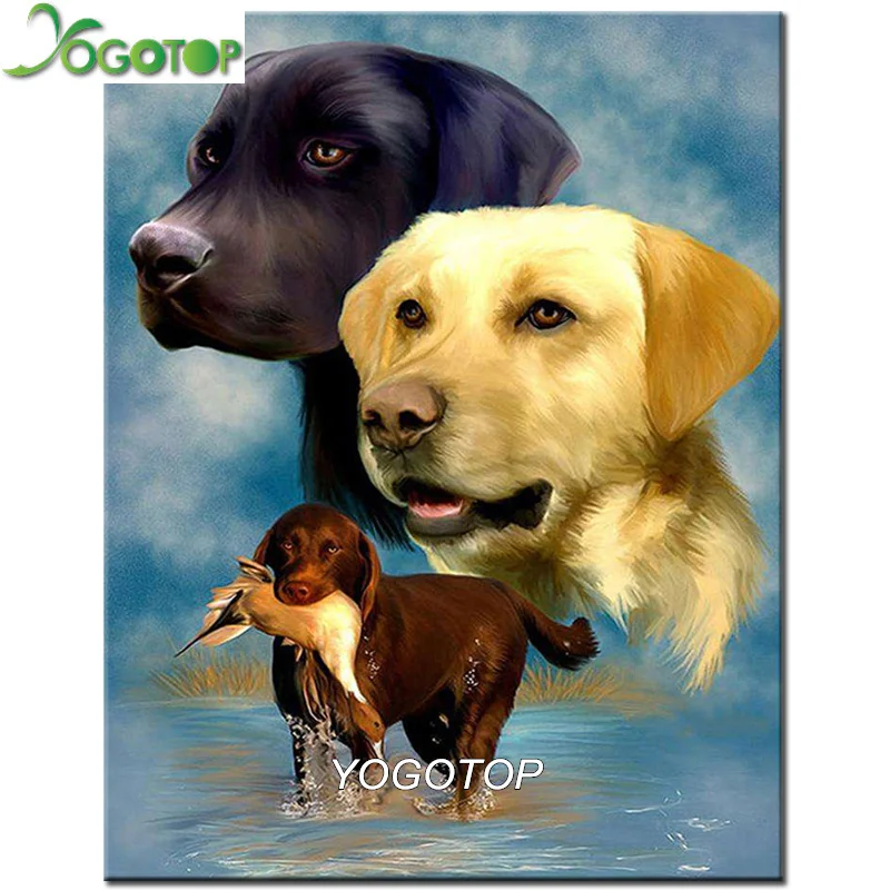 

YOGOTOP 5D Diamond Painting Diy Full Square/Round diamant embroidery Animal labrador dog duck Rhinestone for Wall Art YY889