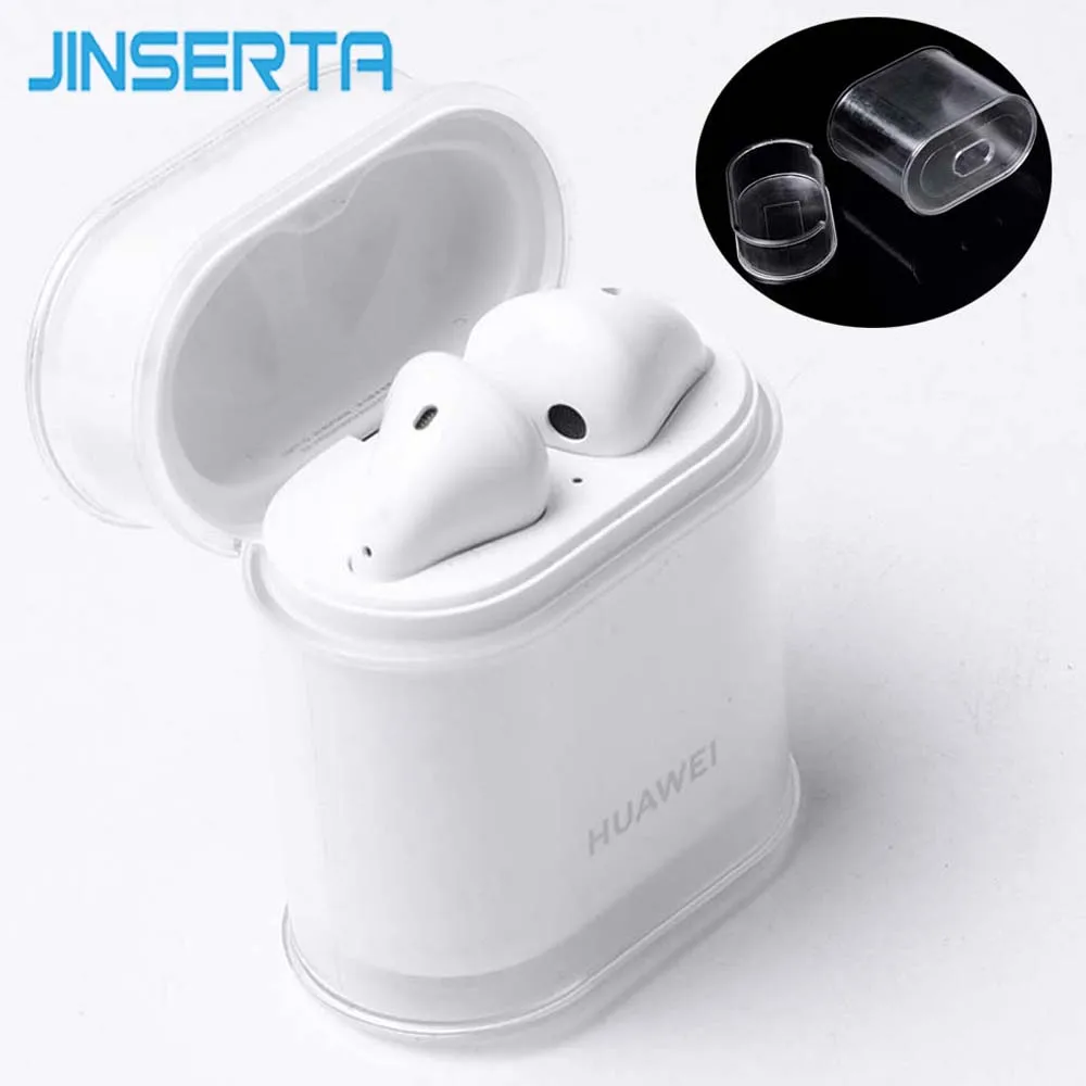 

JINSERTA PC Earphone Cases for Huawei FreeBuds 2 Charging Bin Transparent Protective Case Cover for Freebuds 2 Headset Accessory
