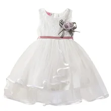 TELOTUNY платье для малышей из полиэстера; детские кружевные платья принцессы с цветочным рисунком для маленьких девочек; одежда без рукавов для выступлений; JAN23