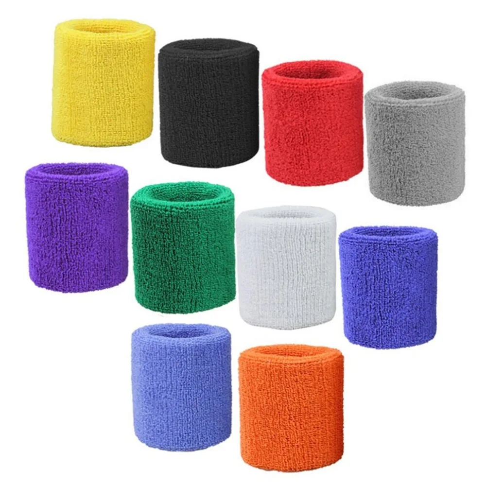 1 Pair Professional Fitness Wristbands Sport Sweatband Hand Band Sweat