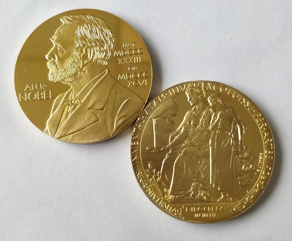 Nobel Prize in Physiology Medicine Lenin gold plated Nobel Head Portrait Coin (7)