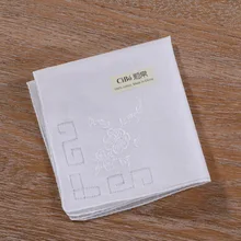 S012: 1 шт. ручная вышивка ручной работы белый Хлопковый носовой платок