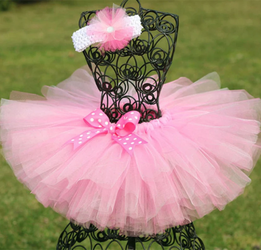 Little Girls Tutu, infant Toddler, Made to Order Tutu, Tulle Tutu Skirt, Photo Prop, Easter Tutu Dress- Pink, Taffy, White1_