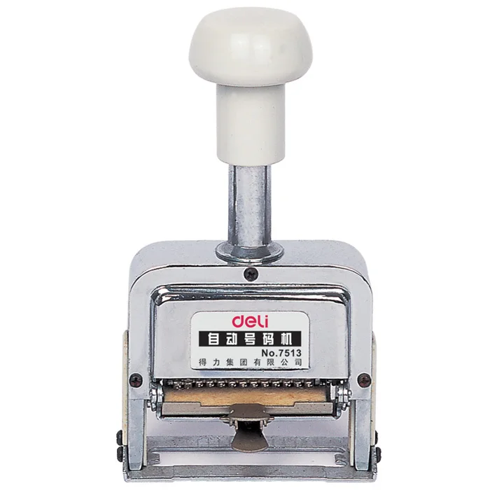 Free shipping Deli 7513 Automatic Numbering Machine number printed on