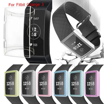

TPU Case Cover For Fitbit Charge 3 Watch Transparent Silicone Shell Protection Case Charge3 Shockproof Protective Cover Skin
