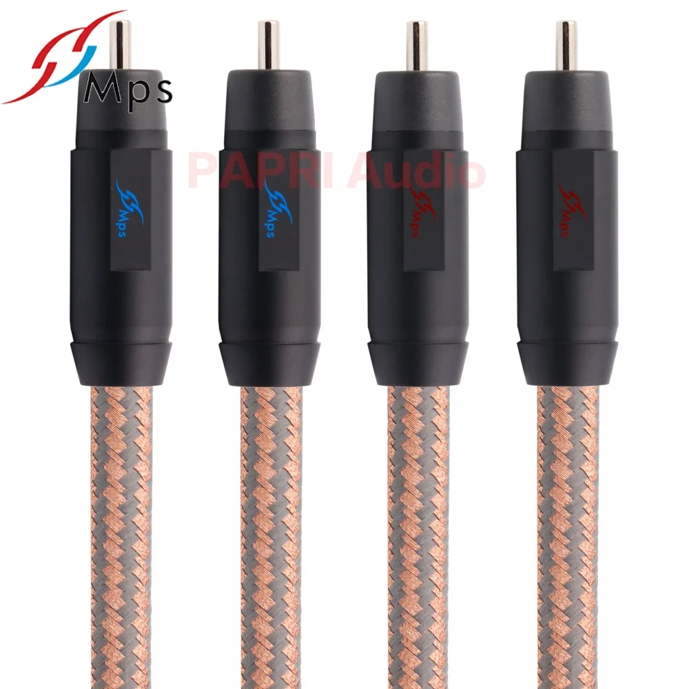 PAPRI MPS QR 11R DIY Audio Cable Rhodium Plated Connector RCA Plug 99 99997 OCC Wire