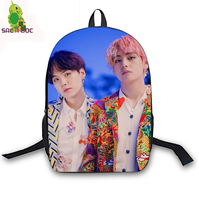 BTS Idol JUNGKOOK SUGA Backpack Children School Bags Bangtan Boys Kpop