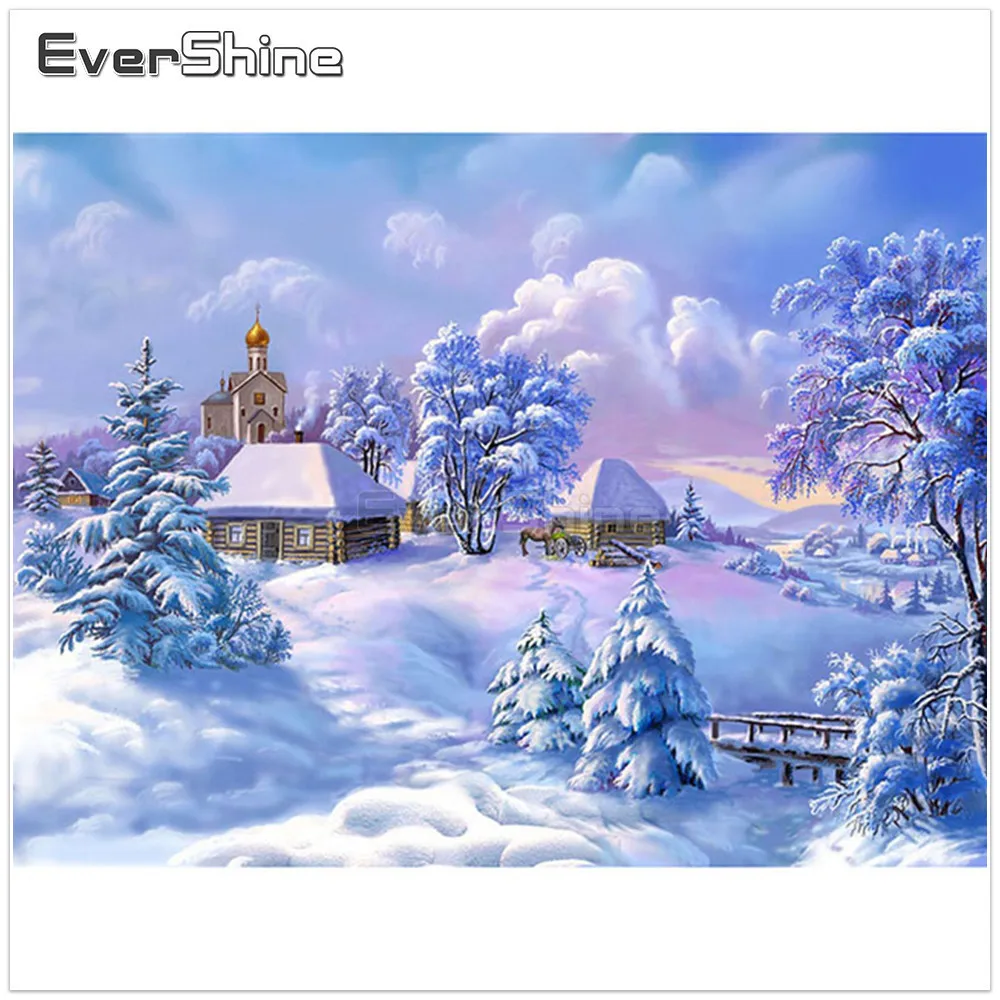 

EverShine DIY Diamond Painting Full Square Picture Rhinestones Landscape Diamond Embroidery Mosaic Cross Stitch Home Decor Gift