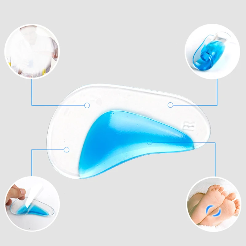 2PCS Kids Gel Orthotic Orthopedic Insoles for Children Shoes Flatfoot Corrector Arch Support Orthotic Pads Baby Toddler Insole
