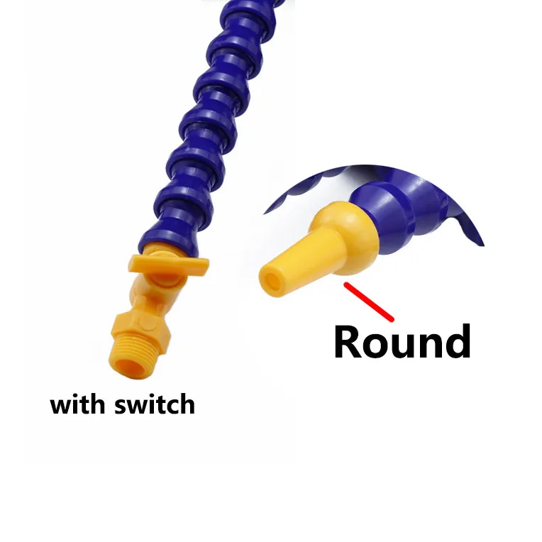 5 шт./лот, 30 Вт, 40 см охлаждающая трубка/водяного охлаждения трубы гравировальный станок инструмент Хладагент масло Пластик трубы туфли на плоской подошве с круглым носком, для регулировки насадка - Цвет: Round with switch