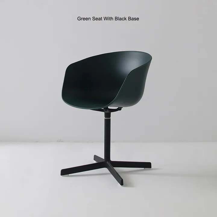 Современный классический дизайн мода Ins нордическая популярная Лофт металлическая алюминиевая основа мягкое цветное Сиденье Поворотный офисный кабинет компьютерное кресло 1 шт - Цвет: Green ST Black Base