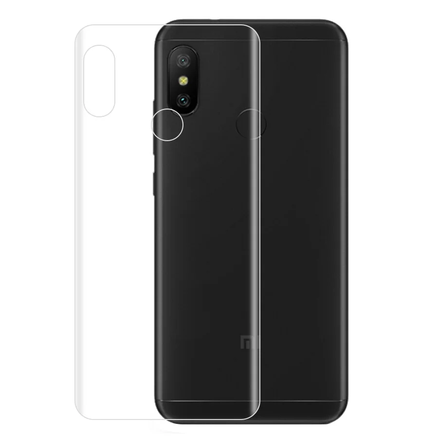 Передняя + задняя мягкая пленка для Xiaomi mi A2 Lite защитная на весь экран Red 6 Pro 6A S2 Y2