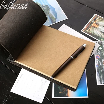 

Handmade Leather Cover Notebook Customized Personal Diary Crazy Horse Leather Sketchbook Vintage Style Notebook School Gift