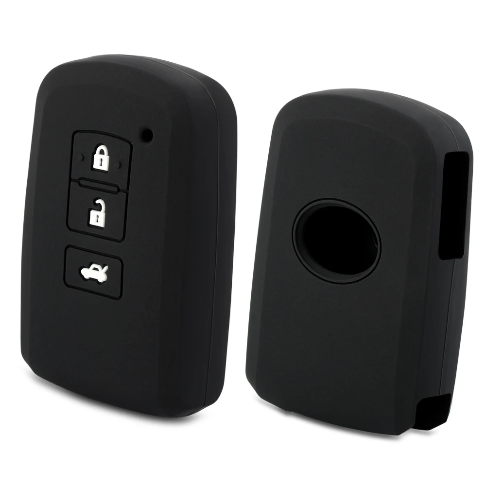 

1Pc Silicone Key Case Cover For Toyota Auris Camry RAV4 Avalon Yaris Verso 2012-2018 Keyless Fob Shell Holder Protector 3 Button