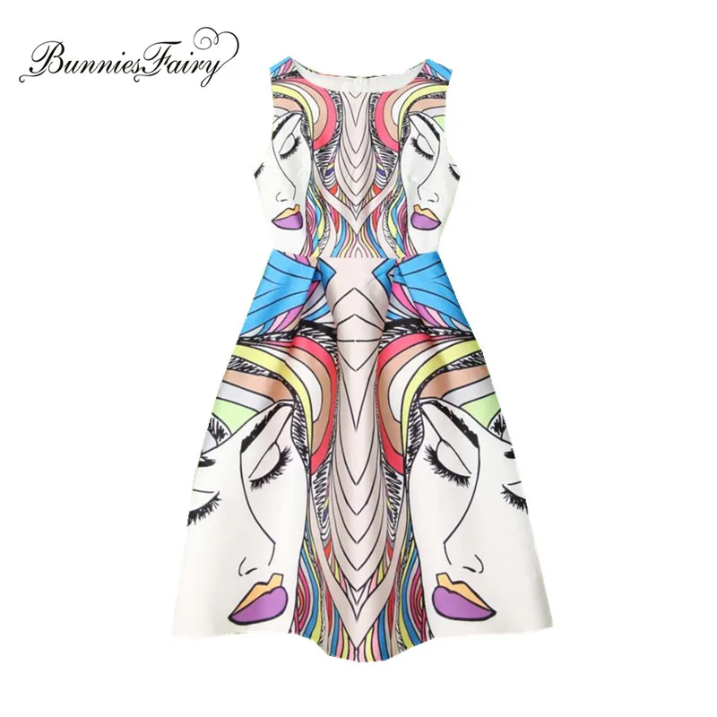 BunniesFairy 2019 весна лето Хепберн Винтаж ретро геометрический цветочный принт