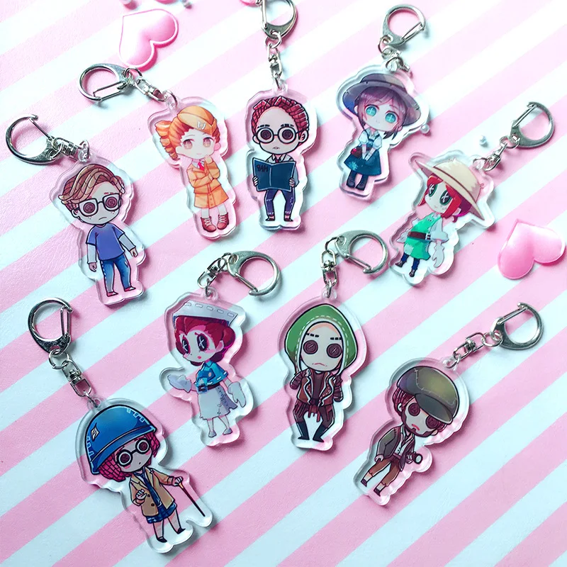 

1Pcs Fifth Personalized Acrylic Keychain Custom Transparent Double-sided Printed Cartoon Key Pendant Spot 2019