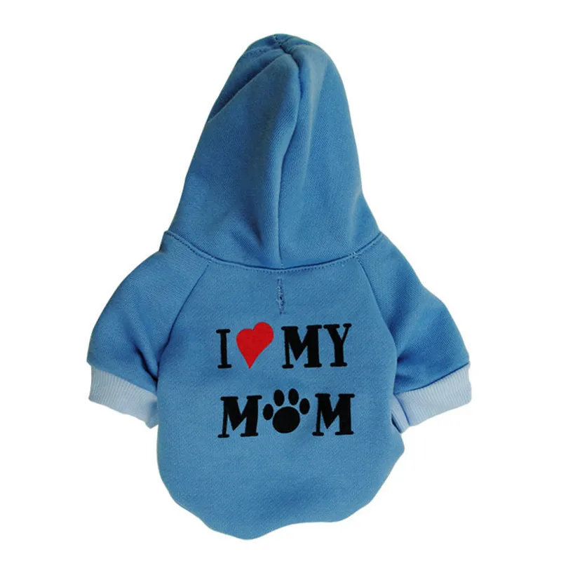 Теплая одежда для собак Одежда для щенков I Love My Mum Sport худи для домашних собак Одежда Щенок зима Чихуахуа Одежда 15S6Q