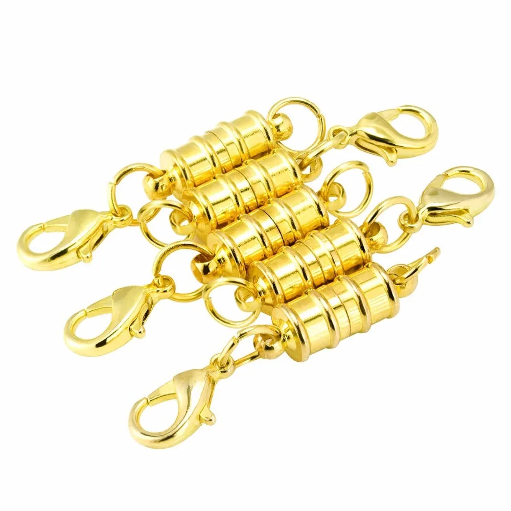 5pcs Gold Silver Plated Magic Clever Clasp Built In Safety