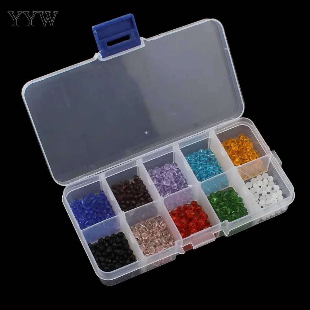 Plastic Crystal Beads with Plastic Box Diy Making For Jewelry