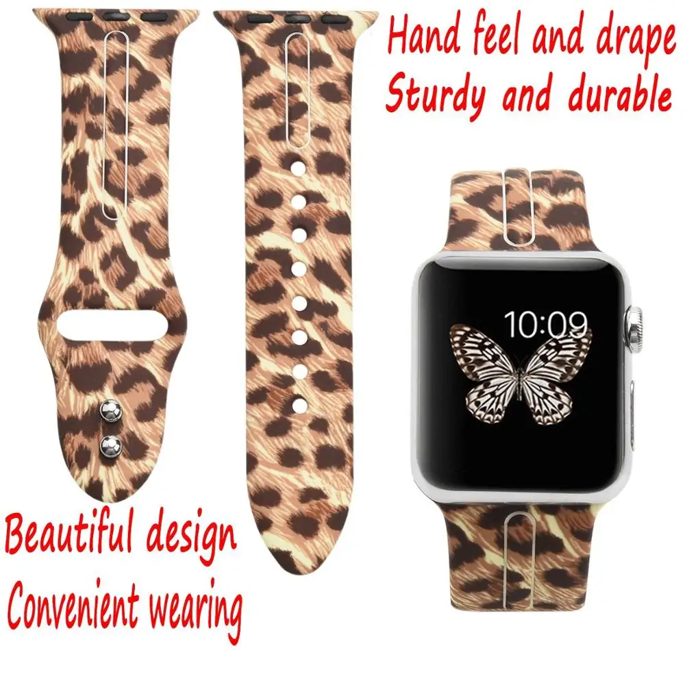 

Watch Strap For Apple Watch 4 3 2 1 bands 42mm 38mm Silicone Cartoo Soft Band Replacement Wristband 44mm 40mm For iWatch 4 3 2