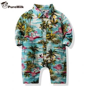 

PureMilk Floral Printed Rompers Long Sleeve Baby Clothes Cotton Baby Boys Clothing