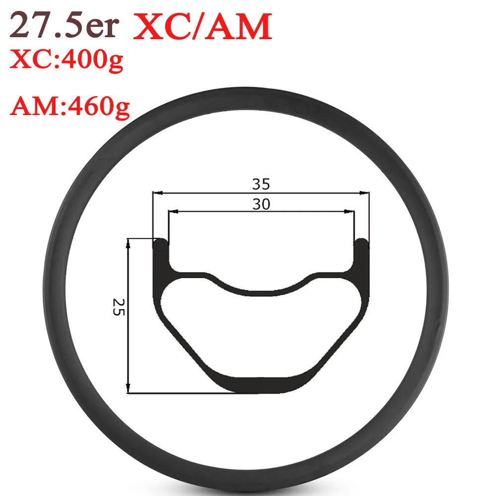 650b MTB карбоновая оправа Бескамерная конструкция готовая к 27,5 er горный велосипед колесо пересечение страны и все горные колеса