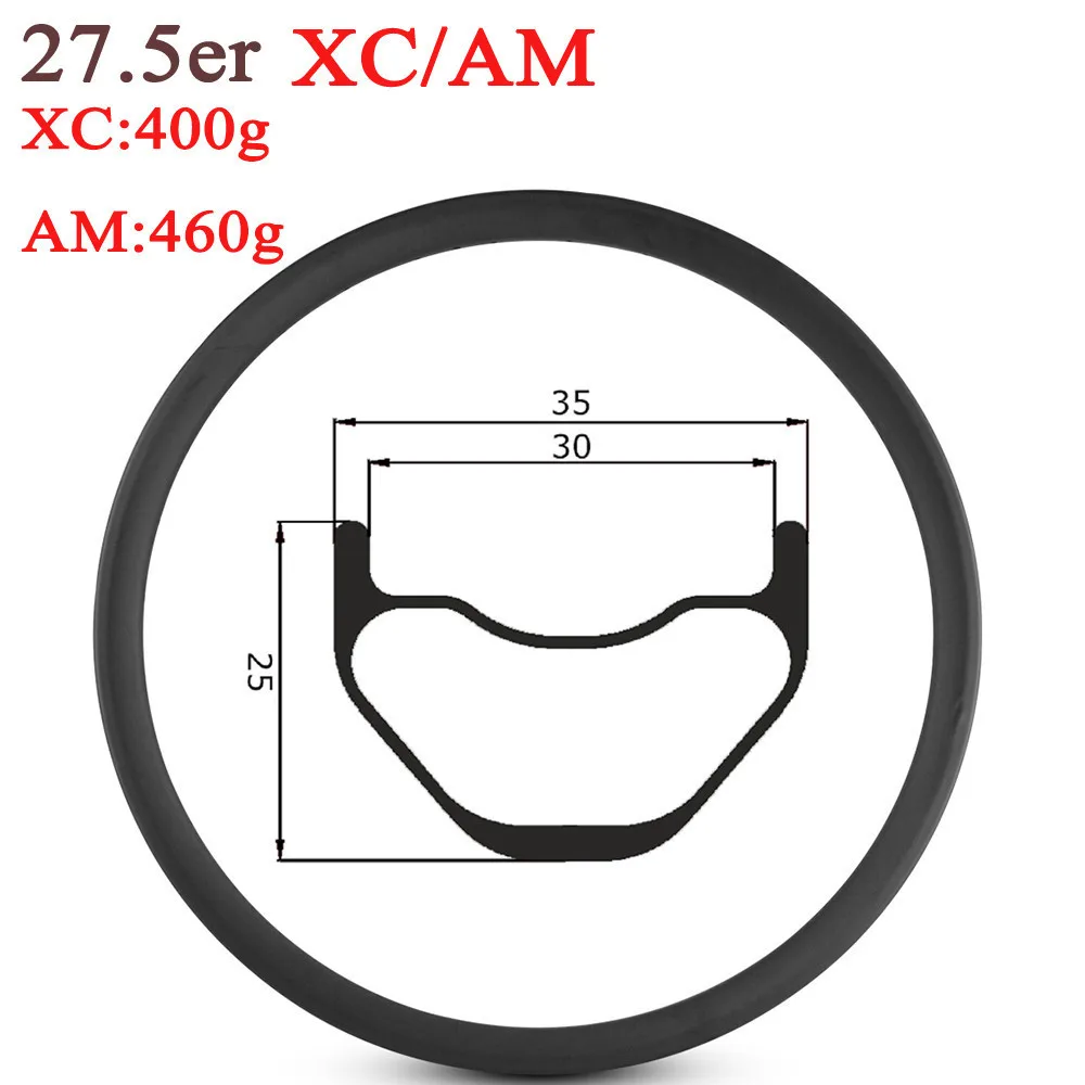 

650b MTB Carbon Rim Hookless Design Tubeless Ready For 27.5er Mountain Bike Wheel Cross Country And All Mountain Wheelset