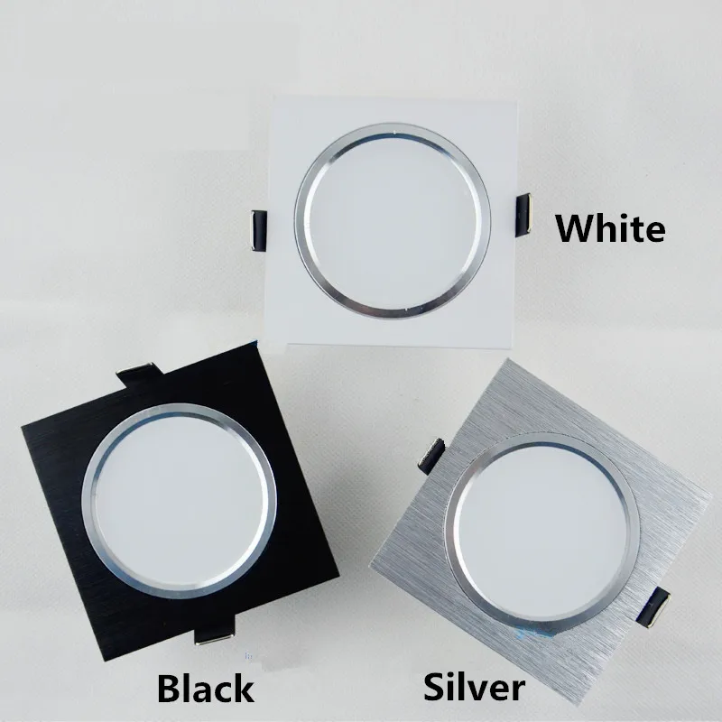 2.5inch Downlight LED 6w 9w 12w 220v Nature White Square Recessed LED Lamp Spot Light for Living Room Foyer Bedroom Kitchen