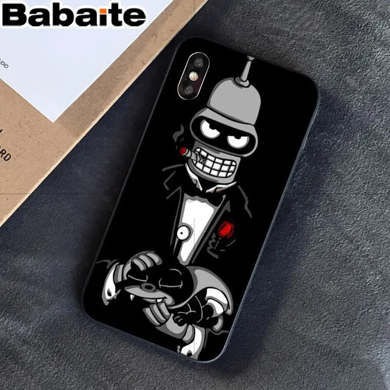 Babaite Futurama Bender Модный Дизайн чехол для мобильного телефона для iPhone 8 7 6 6S Plus 5 5S SE XR X XS MAX Coque Shell