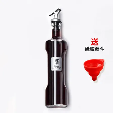XMT-HOME бессвинцовый стеклянный приправа Соусники бутылка-спрей для масла и уксус соевый соус бутылка Диспенсер вино - Цвет: 1pc sauce bottle