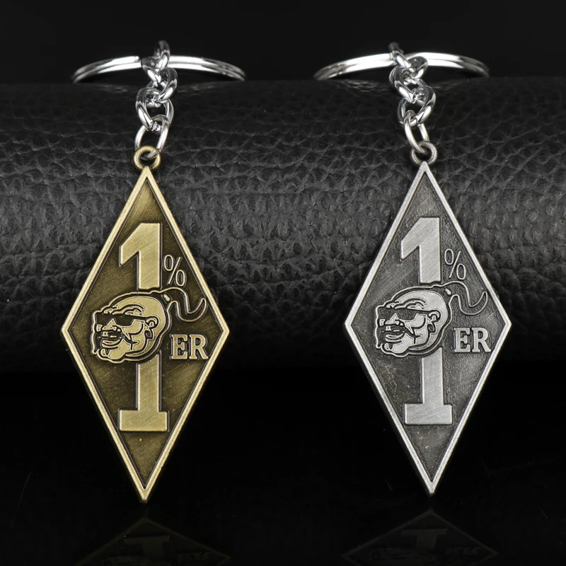 dongsheng Newest Bandidos Motorcycle Club Keychain With 1%er Pendants