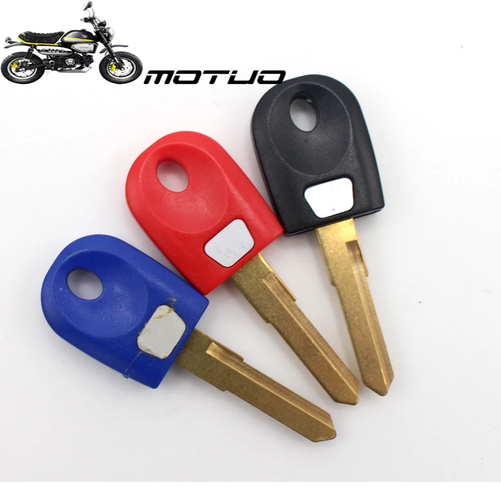 

Black Red Blue Motorcycle Blank Key Uncut Blade For DUCATI 748 749 848 999 1098 1198 Monsters 600 620 696 900 ST3 Superbikes