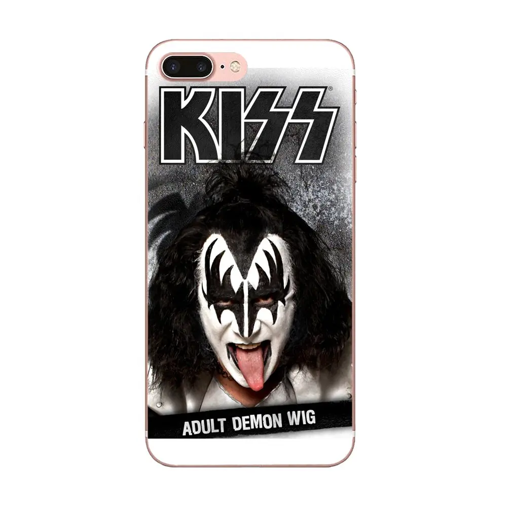 Тонкий чехол Kiss Let's Rock Band Skin для Apple iPhone 4 4S 5 5C 5S SE 6 6S 7 8 Plus X XS Max XR|Чехлы-накладки| |