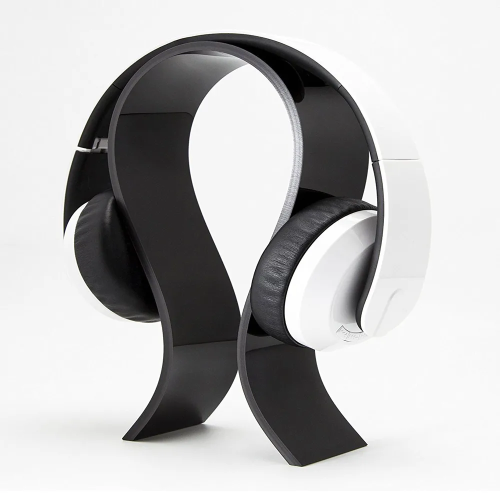 Wooden Acrylic Headphones Stand Headset Holder Ps4 Gaming Headset Desk Display Stand For Headphones Earphones Accessories