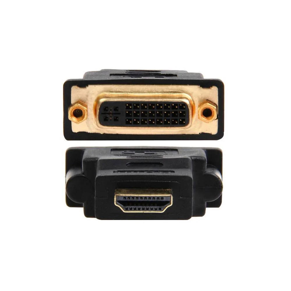 HDMI к DVI конвертер DVI 24+ 5 мужчин к HDMI Женский адаптер позолоченный 1080 P DC1A для HDTV ЖК-дисплей DVI-I удлинитель HDMI кабель адаптер