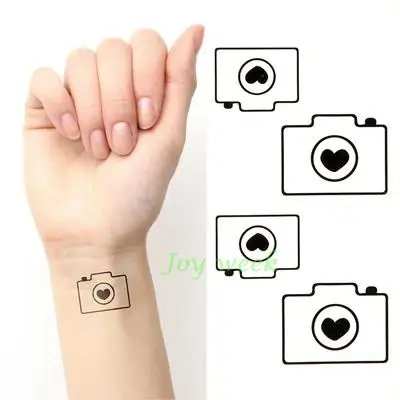 Tatuaje Temporal Impermeable Pegatina Cámara Tatto Pegatinas Flash