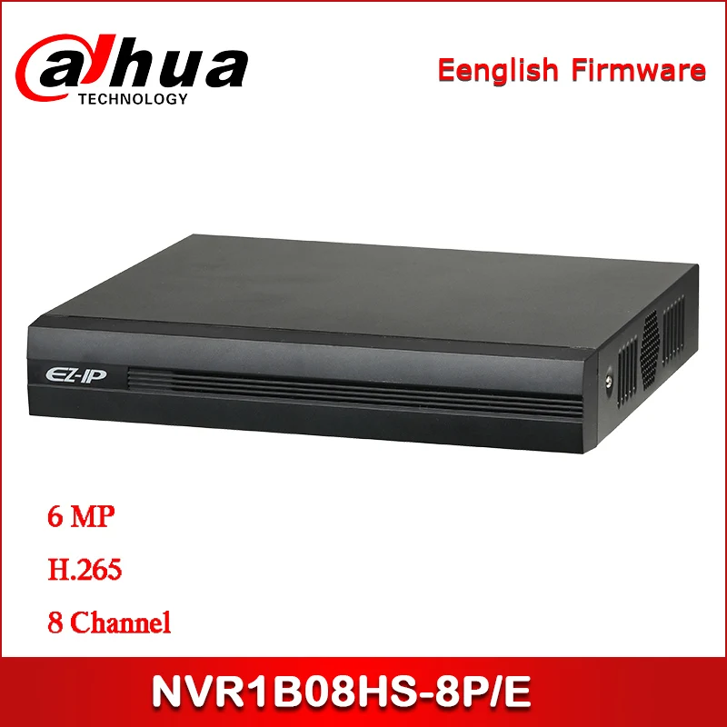 Dahua POE NVR EZ IP NVR1B08HS 8P/E 8 канальный компактный сетевой видеорегистратор 1U 8PoE