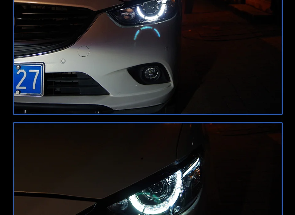 AKD автомобильный Стайлинг для Mazda 6 Atenza светодиодный фонарь 2013- мазда6 светодиодный DRL HID фара Angel Eye Bi Xenon аксессуары