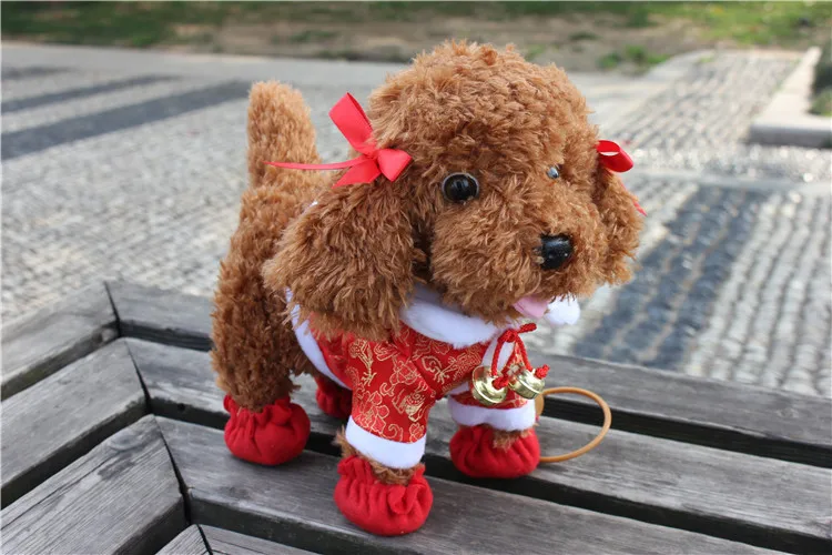 Presentes de Aniversário do Feriado Animais de Estimação Brinquedos do Cão Crianças Figura Ação Eletrônico Robô Casca Carrinho Caminhada Peluche Cães Brinquedos Plsuh Cão 5 High Quality Brinquedos e hobbies