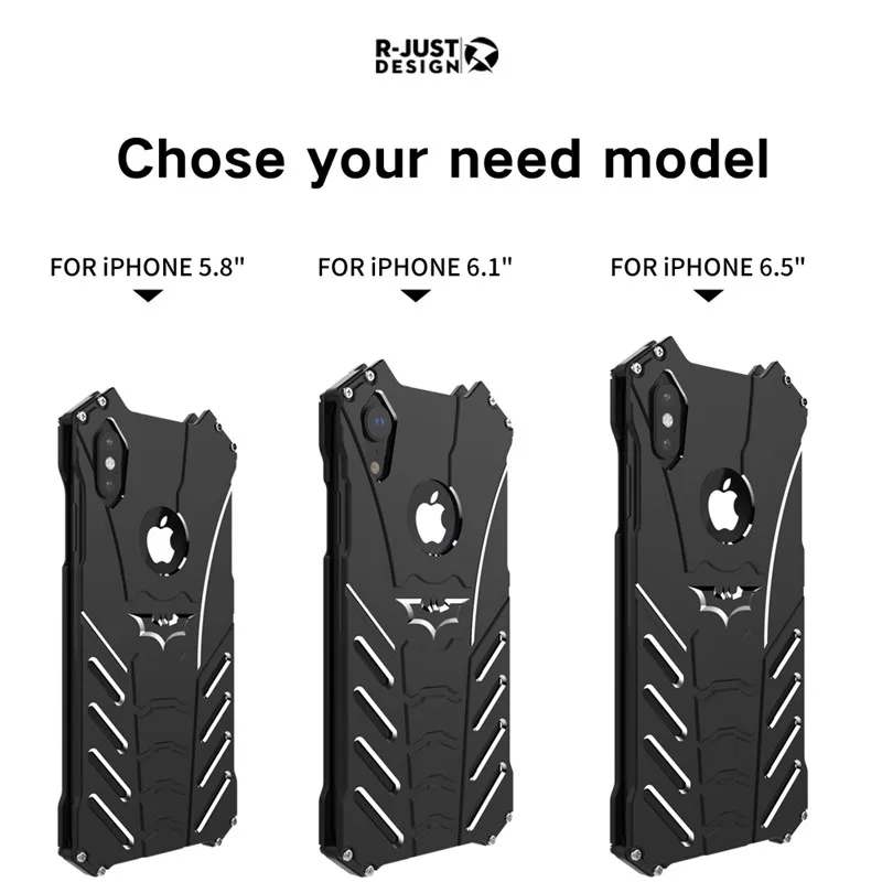 Shockproof Armor Case For iPhone 6 6S 7 plus 8 Plus Hard Metal Back Cover With Stand X XS/ XS Max/XR | Мобильные телефоны и