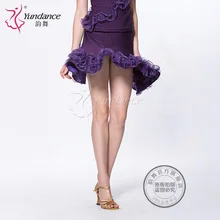 Индивидуальные Женские латинские танцевальные юбки современный танцевальный костюм для взрослых и детей Samba Cha-cha Rumba танцевальное платье продвижение B-2764