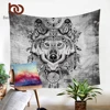 BeddingOutlet-tapiz de lobo Tribal, colgante de pared, atrapasueños, colchas decorativas de arte de pared, sábanas de cama blancas y negras ► Foto 1/3